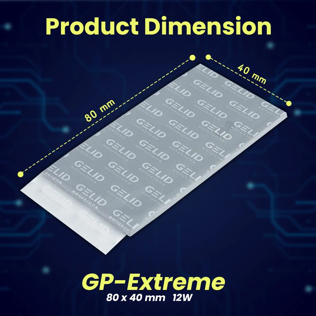 Gelid Solutions GP-Extreme 12W/mK Thermal Pad 80x40x1.0mm (2-Pack) | High Conductivity for GPUs & Laptops - view 3