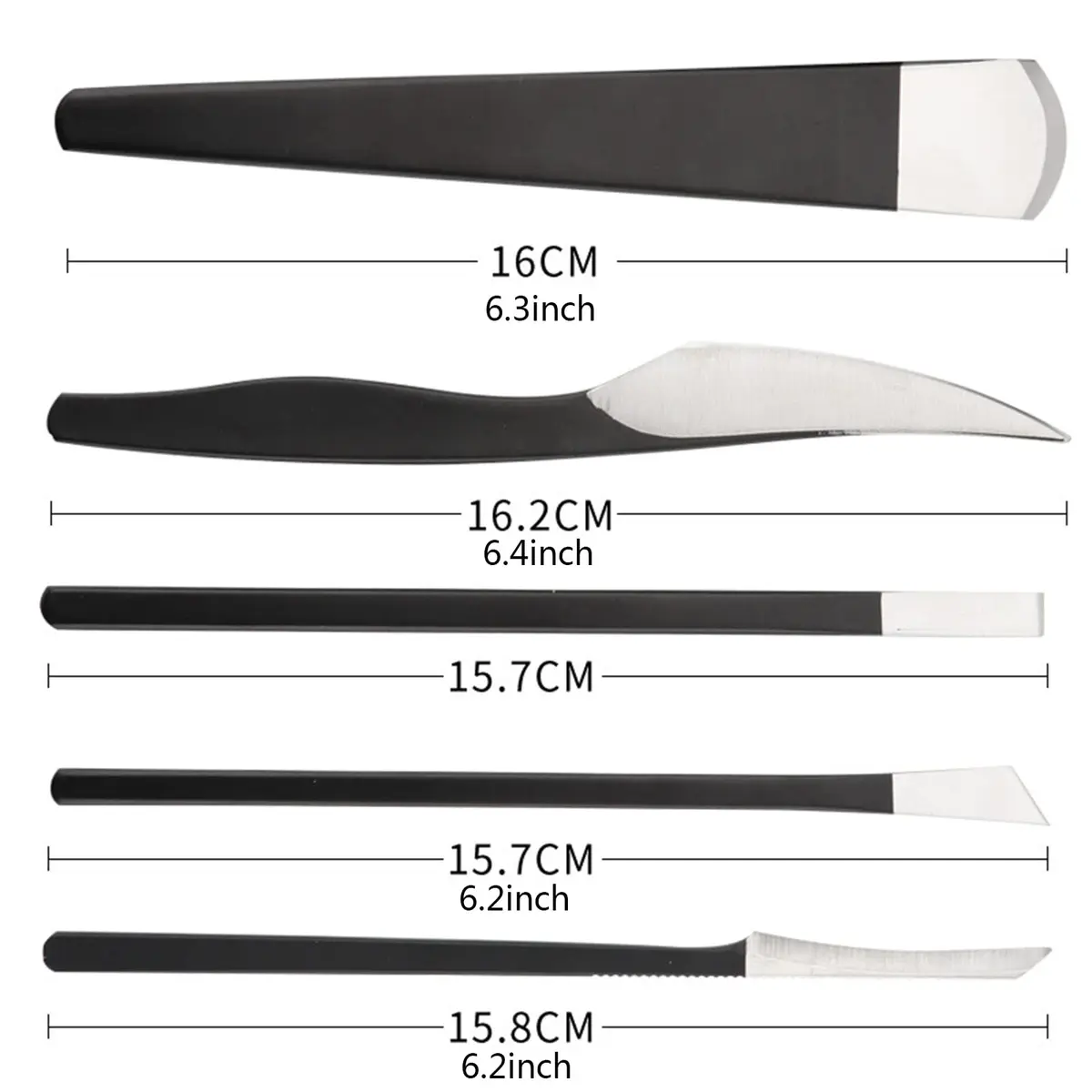 LOOKSEVEN Pedicure Knife Set 5 Pieces | Stainless Steel Ingrown Toenail Tools for Feet - view 2