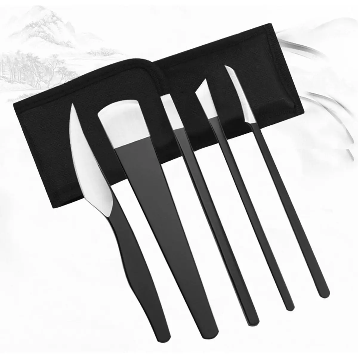 LOOKSEVEN Pedicure Knife Set 5 Pieces | Stainless Steel Ingrown Toenail Tools for Feet - view 3