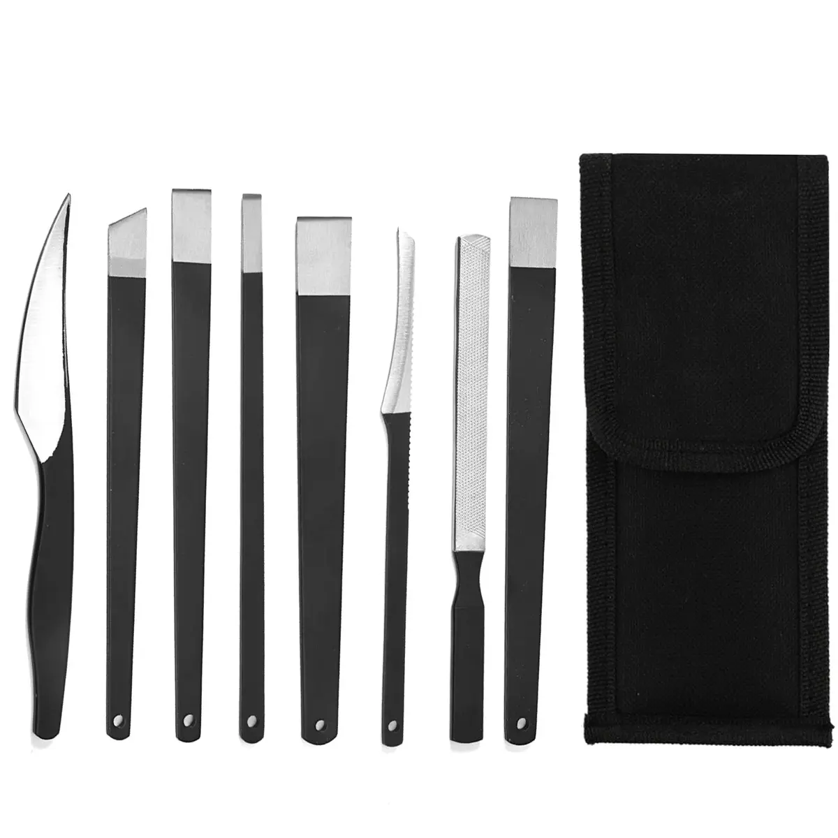 LOOKSEVEN Pedicure Knife Set 8 Pieces Stainless Steel & ABS | For Ingrown Toe Nails & Callus Removal - main product image