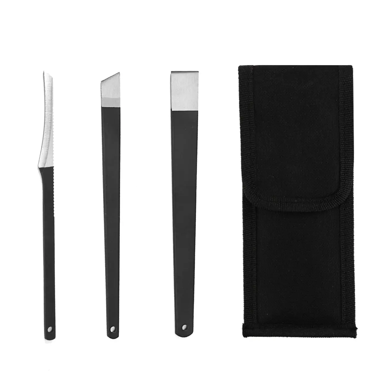 LOOKSEVEN Pedicure Knife Set for Ingrown Toenails, 3 Pieces Stainless Steel Foot Callus Remover Tool with Storage Bag | Professional Foot Care - main product image