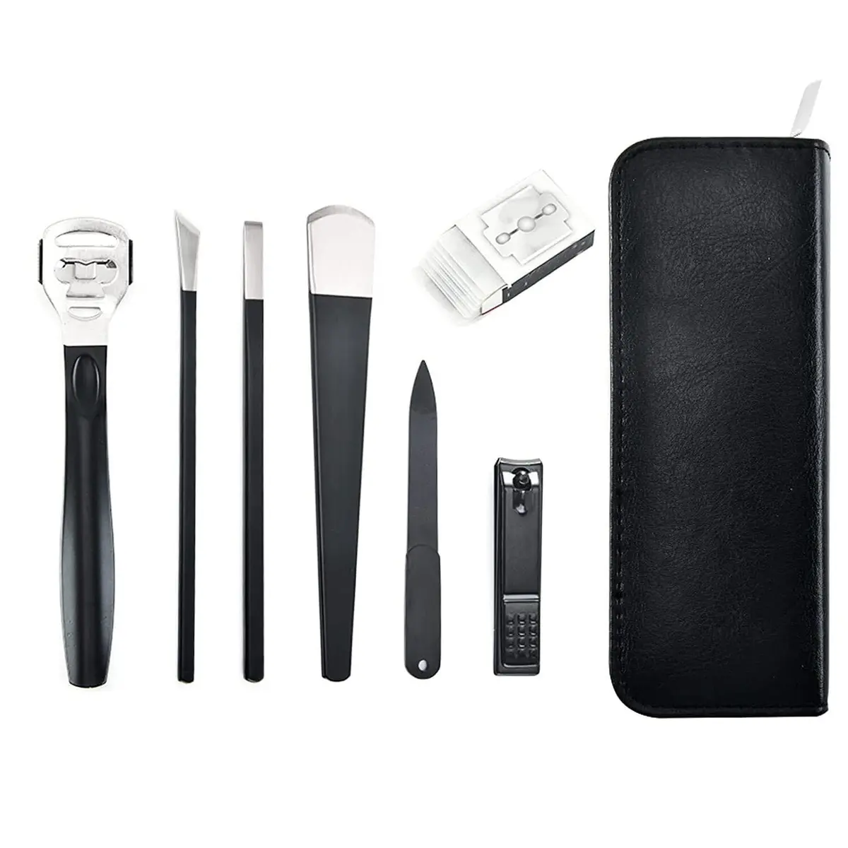 LOOKSEVEN Pedicure Knife Set 7 Pieces Stainless Steel | For Ingrown Toe Nails & Callus Removal - main product image