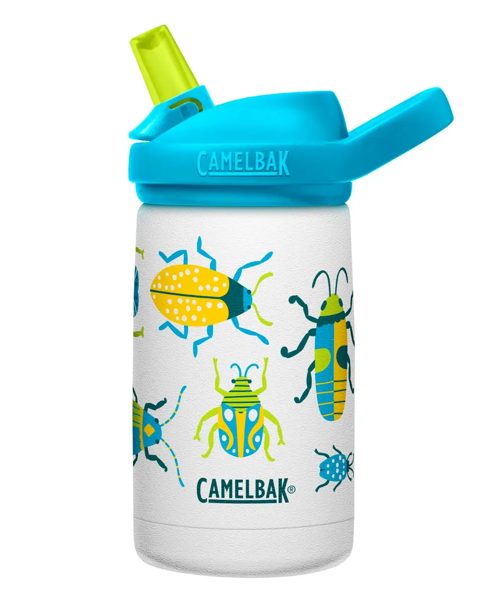 CamelBak Eddy+ Kids Stainless Steel Water Bottle 12oz (350ml) | Bugs! Animal Print - main product image
