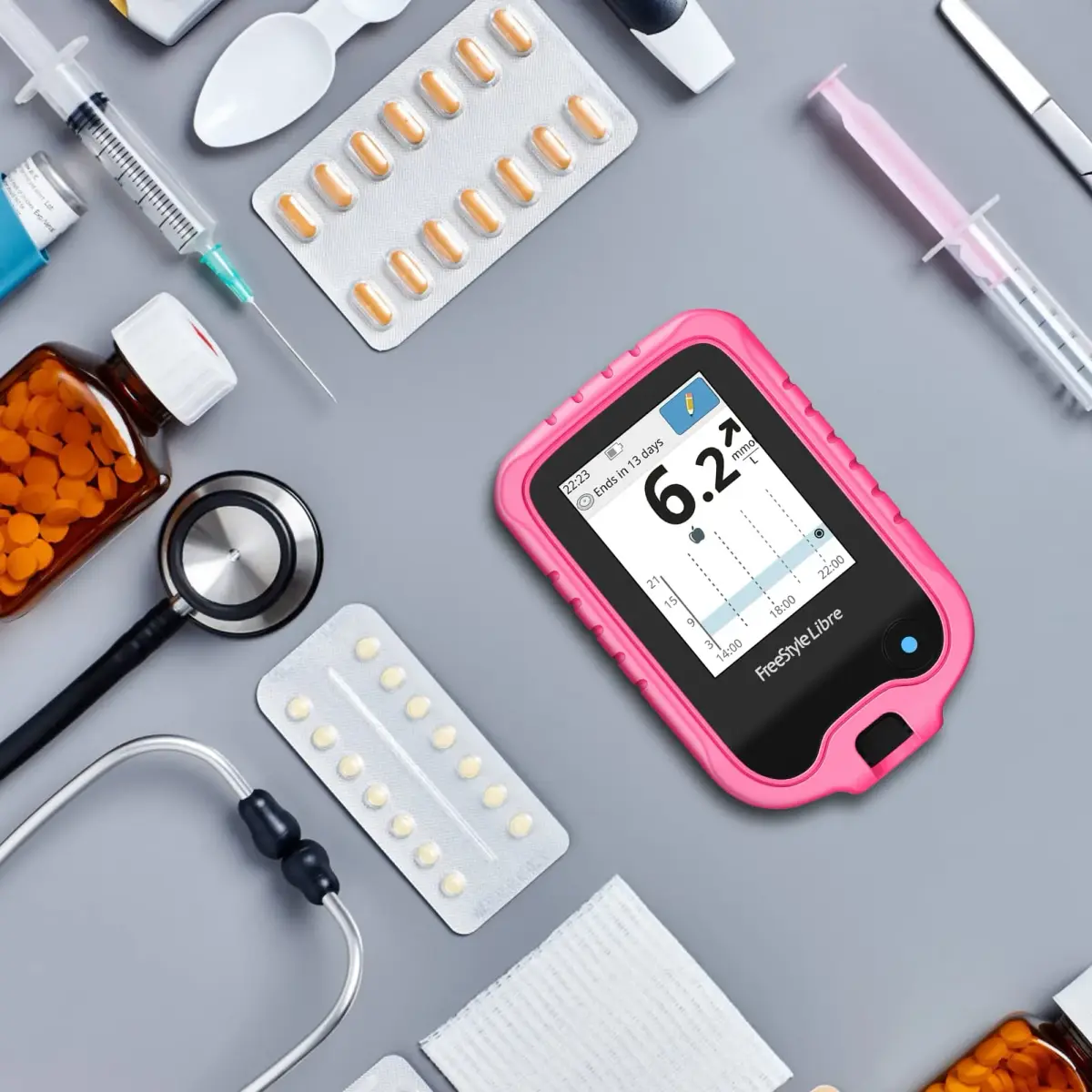 MEDMAX Silicone Case for Freestyle Libre 3 2 / Reader, Magenta | Protects Insulin Pump from Damage - view 7