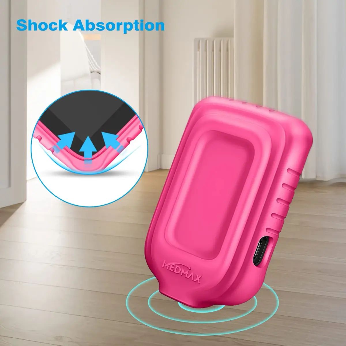 MEDMAX Silicone Case for Freestyle Libre 3 2 / Reader, Magenta | Protects Insulin Pump from Damage - view 3