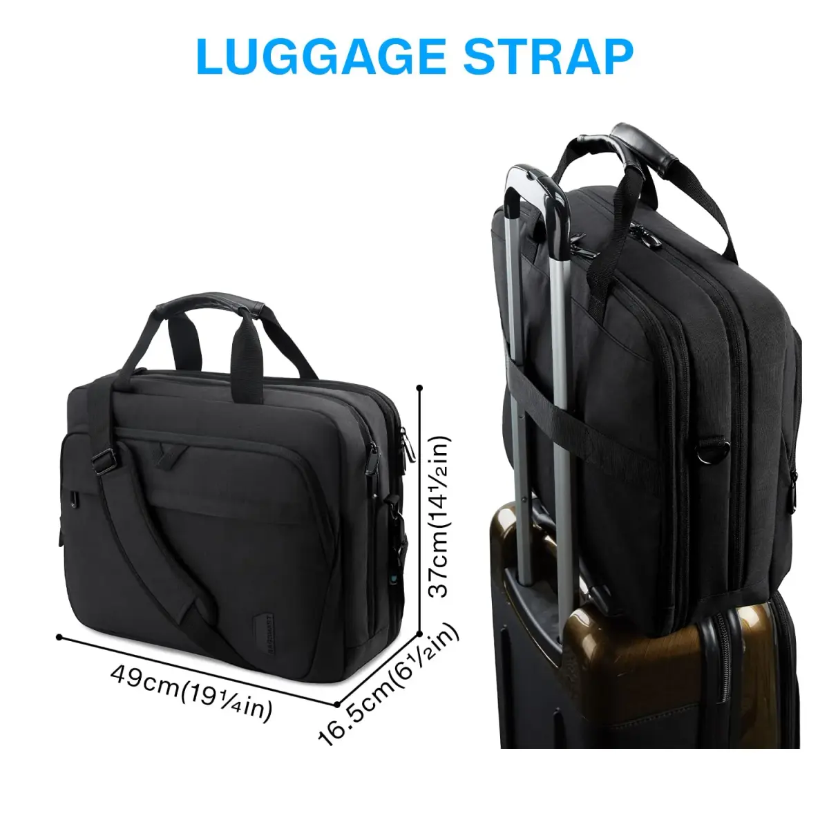 BAGSMART Expandable Laptop Briefcase for 18.4 Inch Laptops | Water-Resistant Business Travel Bag - view 7