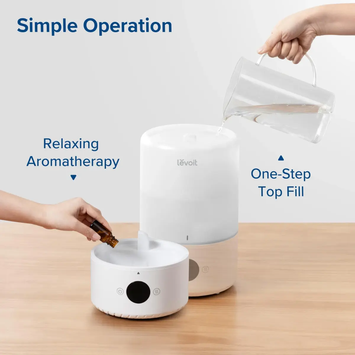 Levoit Smart Cool Mist Humidifier for Bedroom with Sensor, 3L | 25-Hour Runtime, App Control, Quiet Operation - view 6