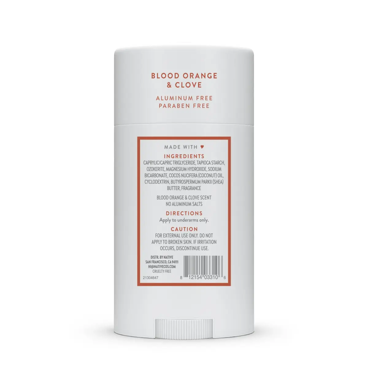 Native Aluminum-Free Deodorant, Blood Orange & Clove 75g (2.65 oz) | 72-Hour Odor Control with Shea Butter & Coconut Oil - view 9