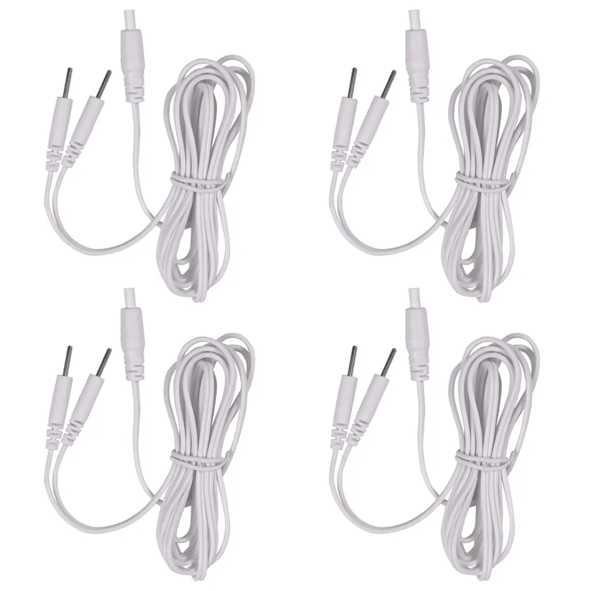 LiteTour 4 Count TENS Wires Lead Cables 160cm | Premium Quality for Electrotherapy - main product image
