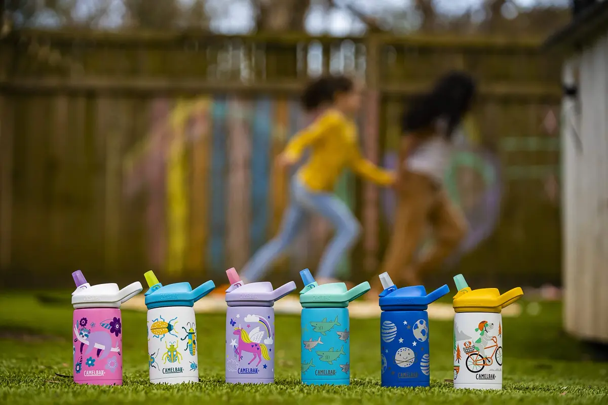 CamelBak Eddy+ Kids Stainless Steel Water Bottle 12oz (350ml) | School of Sharks - view 6
