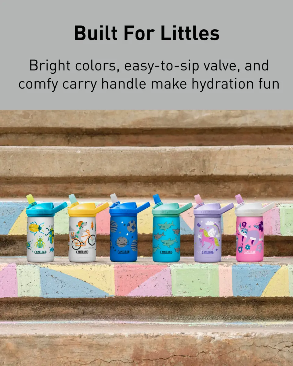 CamelBak Eddy+ Kids Stainless Steel Water Bottle 12oz (350ml) | Magic Unicorns - view 5