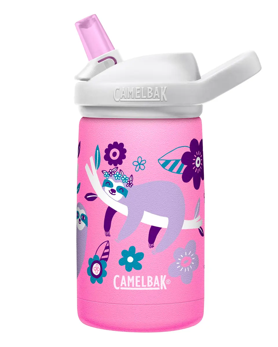 CamelBak Eddy+ Kids Stainless Steel Water Bottle 12oz (350ml) | Bite Valve Straw System, Insulated, Spill-Resistant - main product image