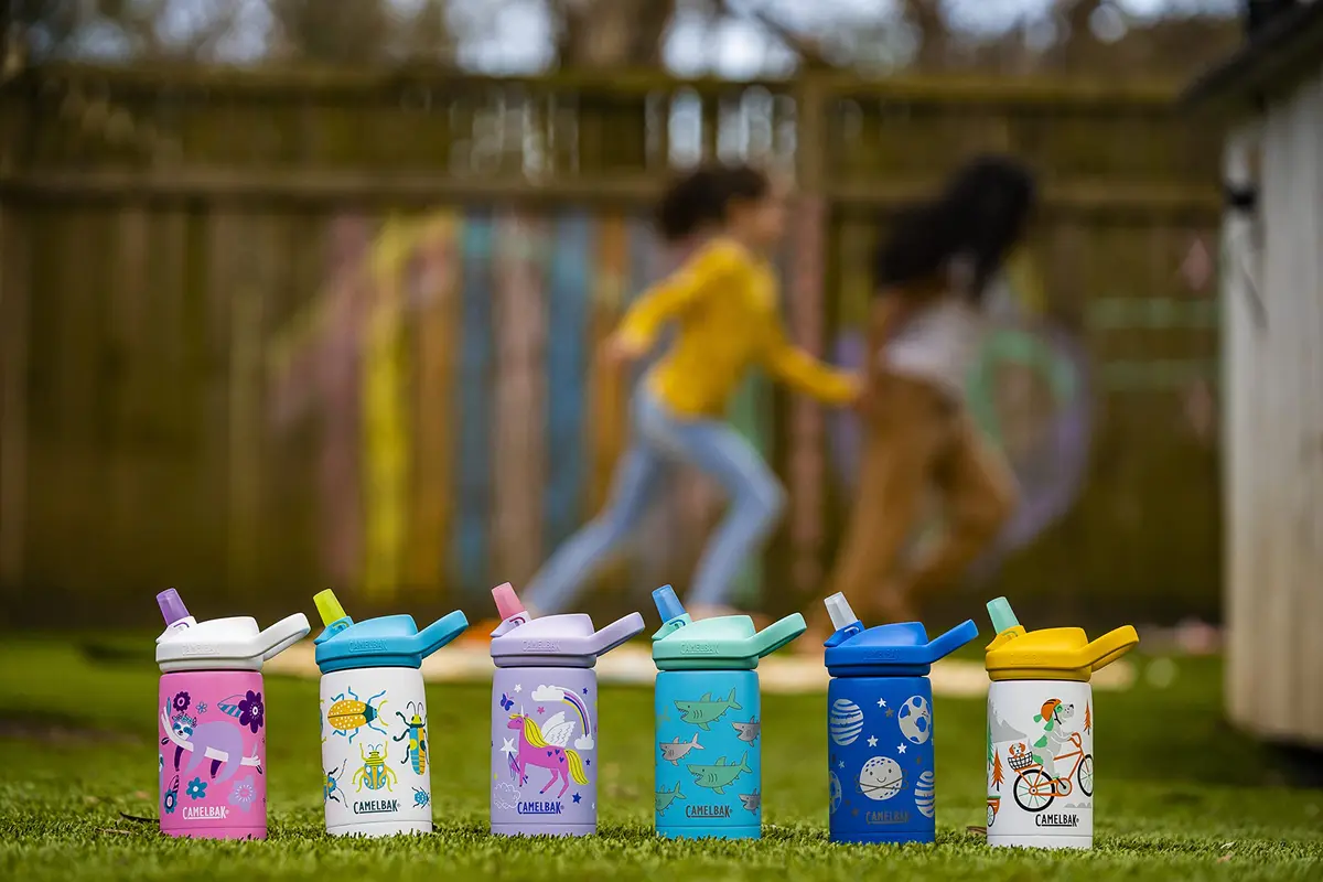 CamelBak Eddy+ Kids Stainless Steel Water Bottle 12oz (350ml) | Bite Valve Straw System, Insulated, Spill-Resistant - view 6