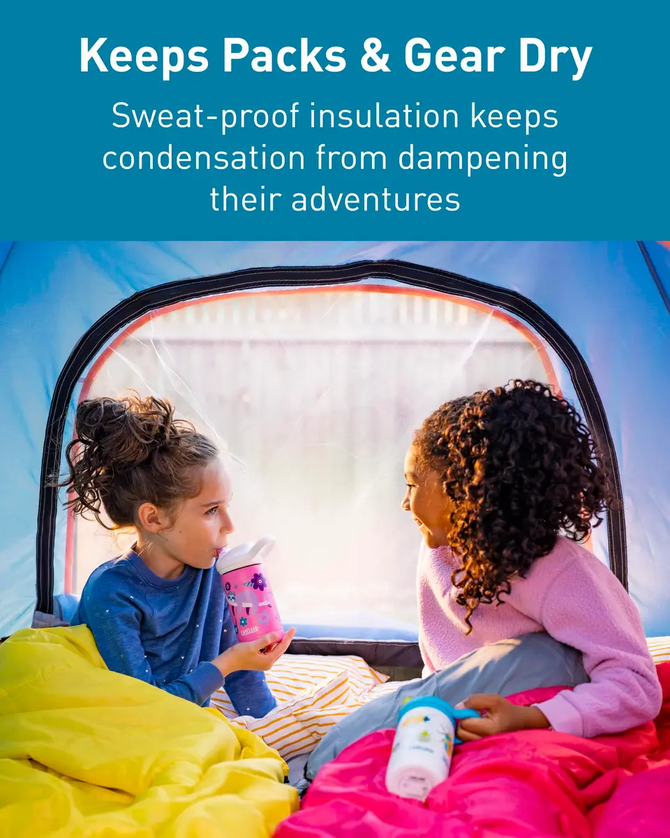 CamelBak Eddy+ Kids Stainless Steel Water Bottle 12oz (350ml) | Bite Valve Straw System, Insulated, Spill-Resistant - view 3