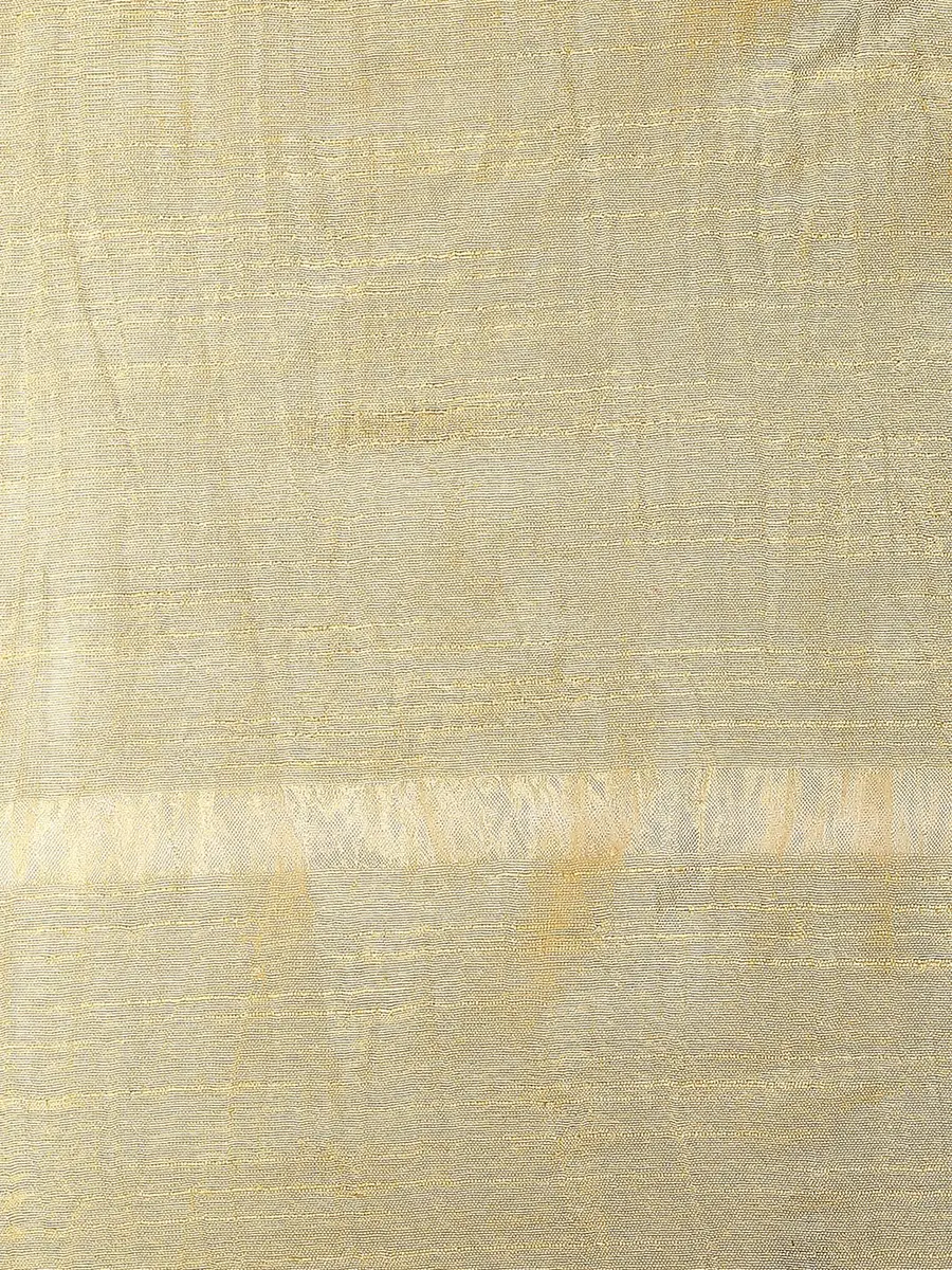 DUPATTA BAZAAR Men's Blended Silk Gold Dupatta 240 cm (2.4 m) | Handloom Weave for Ethnic Indian Collection - view 5