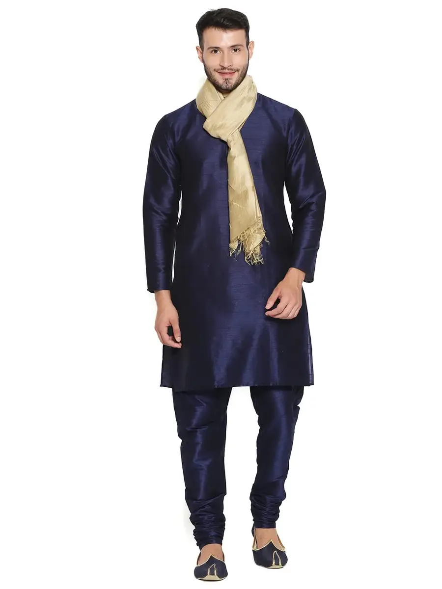 DUPATTA BAZAAR Men's Blended Silk Gold Dupatta 240 cm (2.4 m) | Handloom Weave for Ethnic Indian Collection - view 4