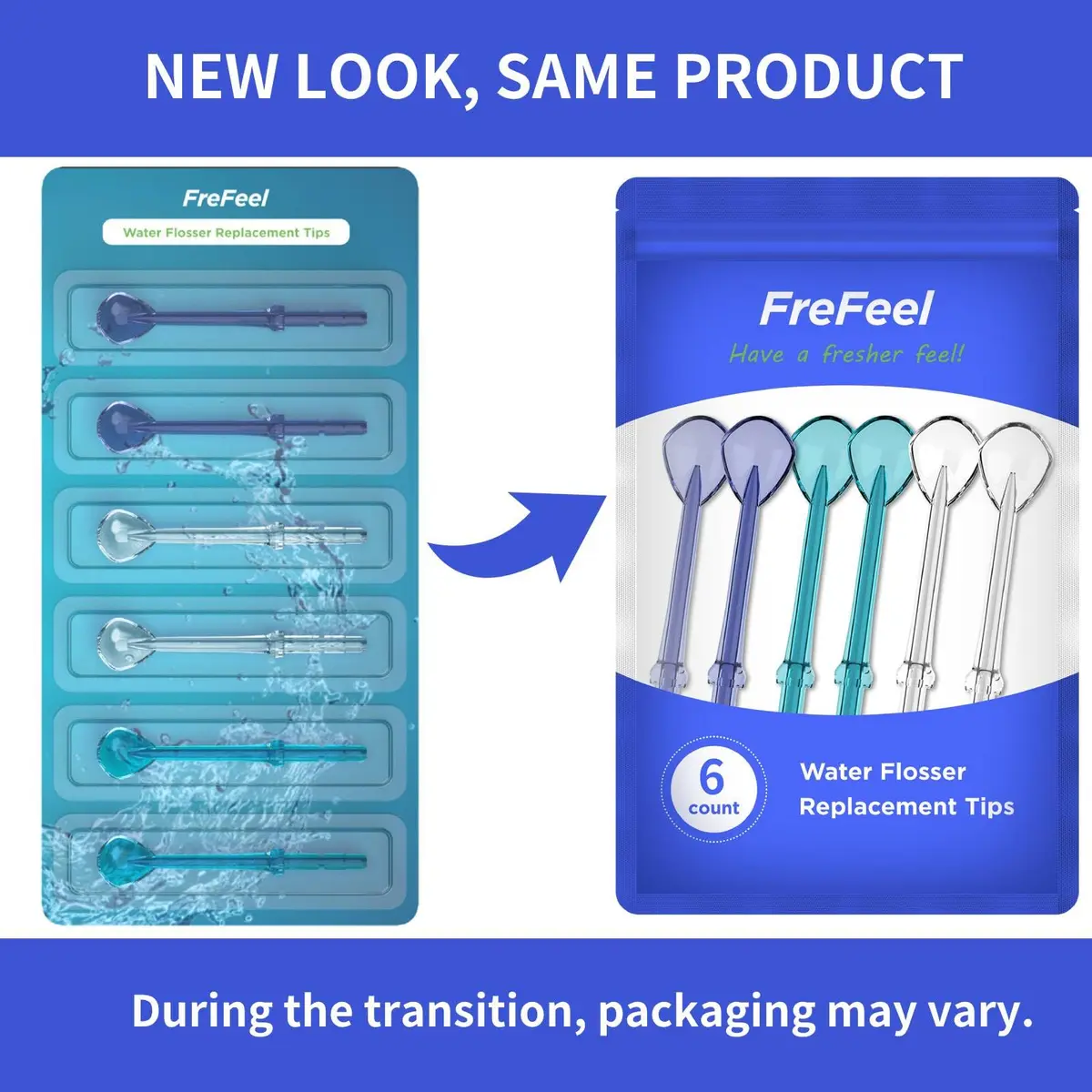 FreFeel Replacement Tongue Cleaner Tips for Waterpik Water Flosser, 6 Count (1.8 cm) | Freshens Breath - view 6