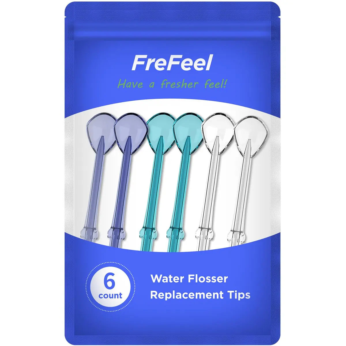 FreFeel Replacement Tongue Cleaner Tips for Waterpik Water Flosser, 6 Count (1.8 cm) | Freshens Breath - view 7
