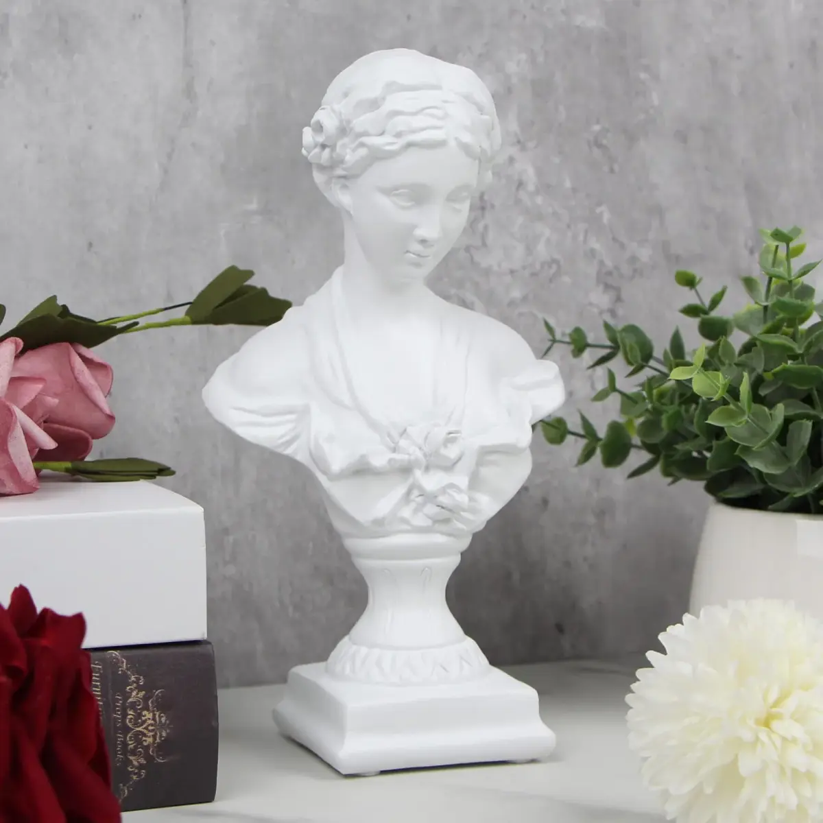Norrclp Greek Statue of Venus Goddess Bust 21.8 cm (8.6in) | Classic Roman Head Sculpture for Home Decor - view 8