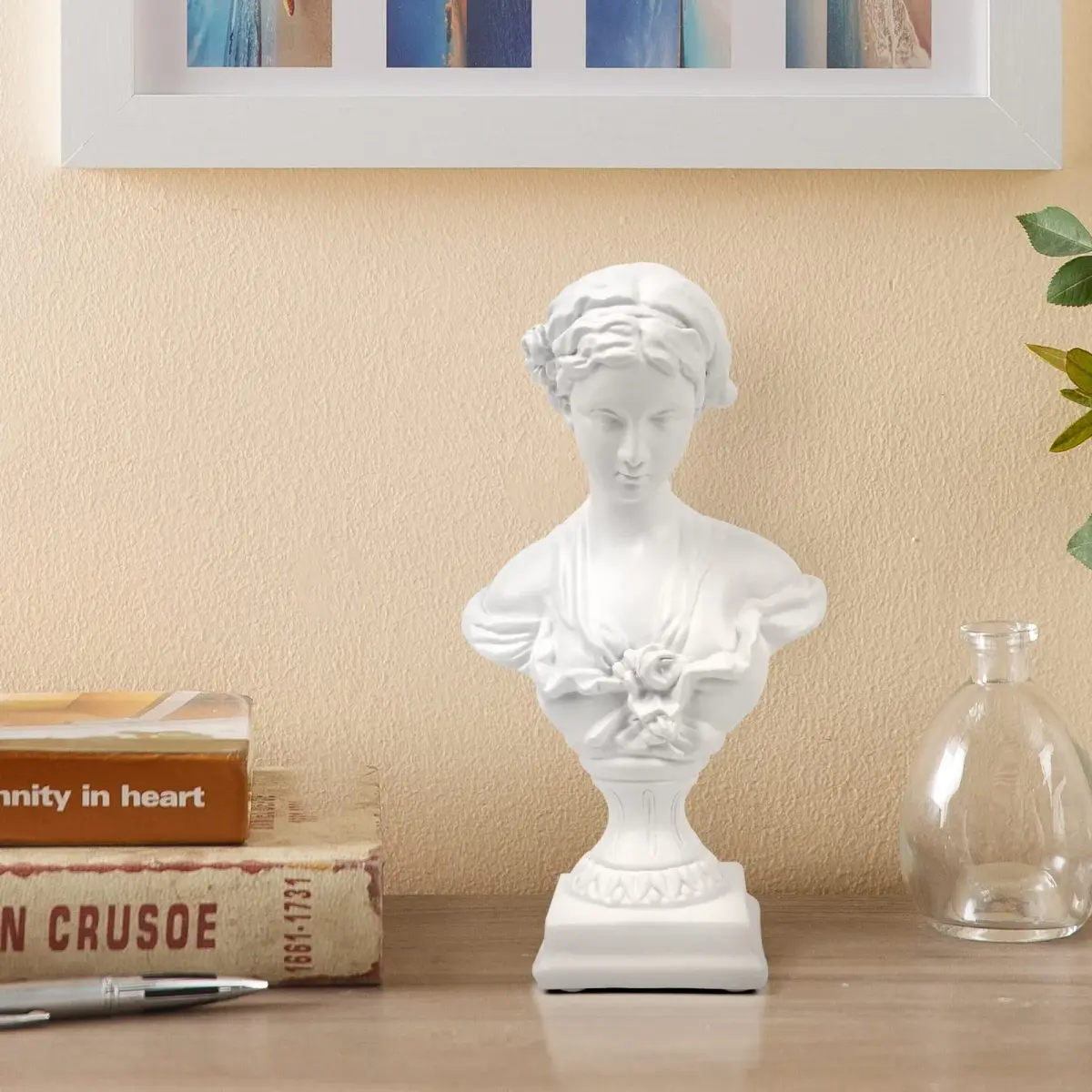 Norrclp Greek Statue of Venus Goddess Bust 21.8 cm (8.6in) | Classic Roman Head Sculpture for Home Decor - view 4