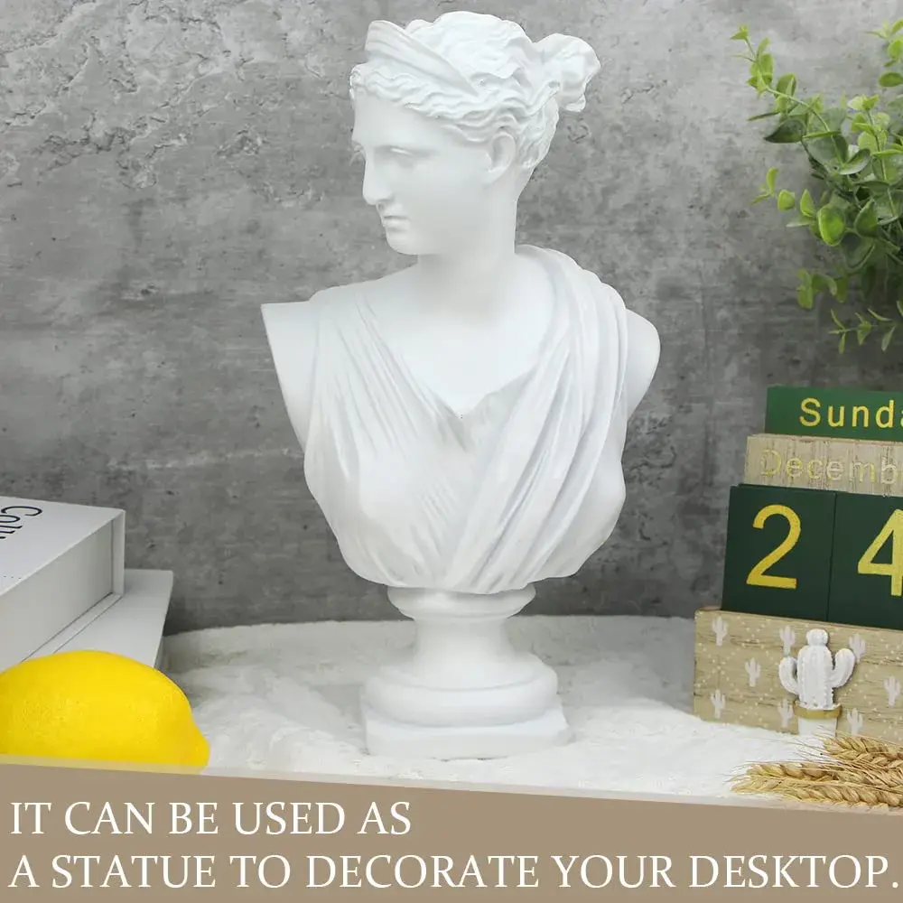 Norrclp Greek Statue of Diana Head Bust 31.75cm (12.5in) | Classic Roman Sculpture for Home Decor - view 5