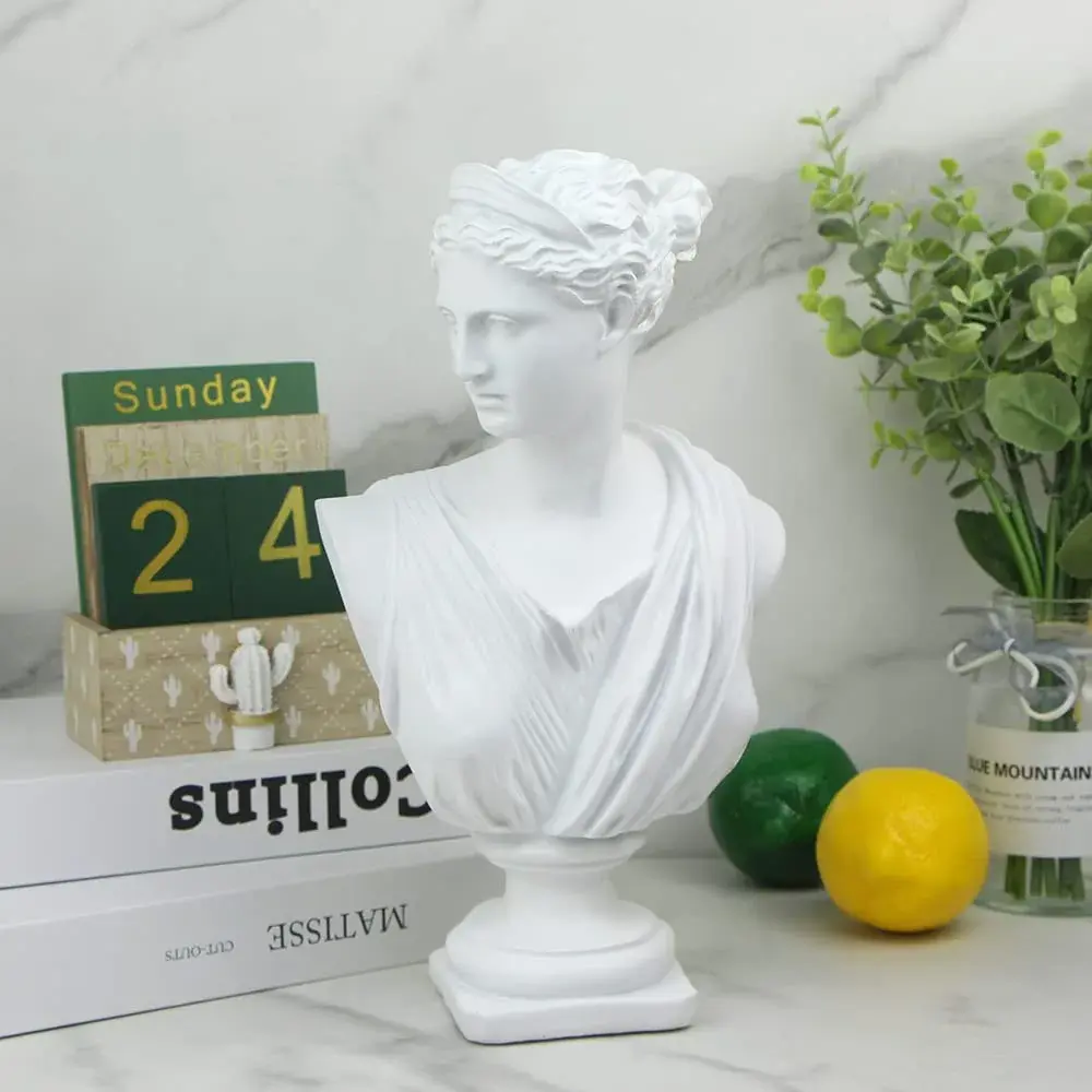 Norrclp Greek Statue of Diana Head Bust 31.75cm (12.5in) | Classic Roman Sculpture for Home Decor - view 6