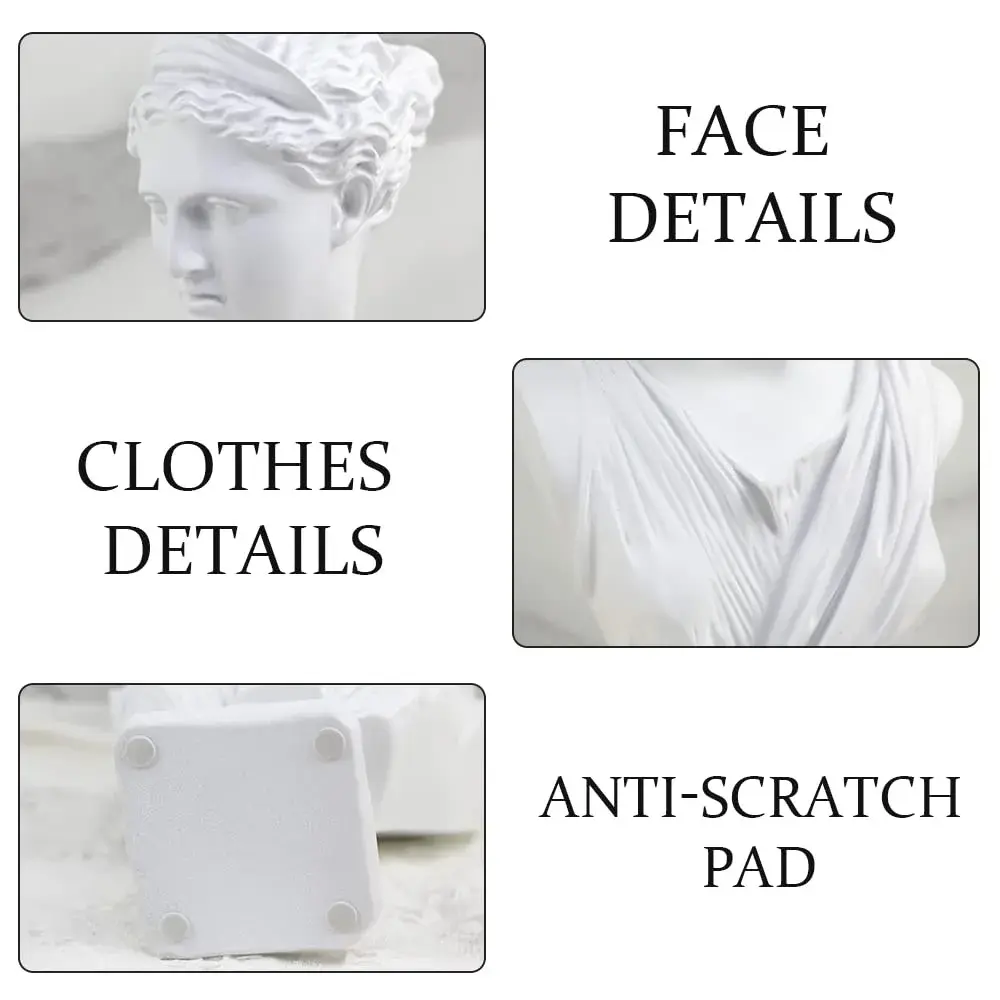 Norrclp Greek Statue of Diana Head Bust 31.75cm (12.5in) | Classic Roman Sculpture for Home Decor - view 8