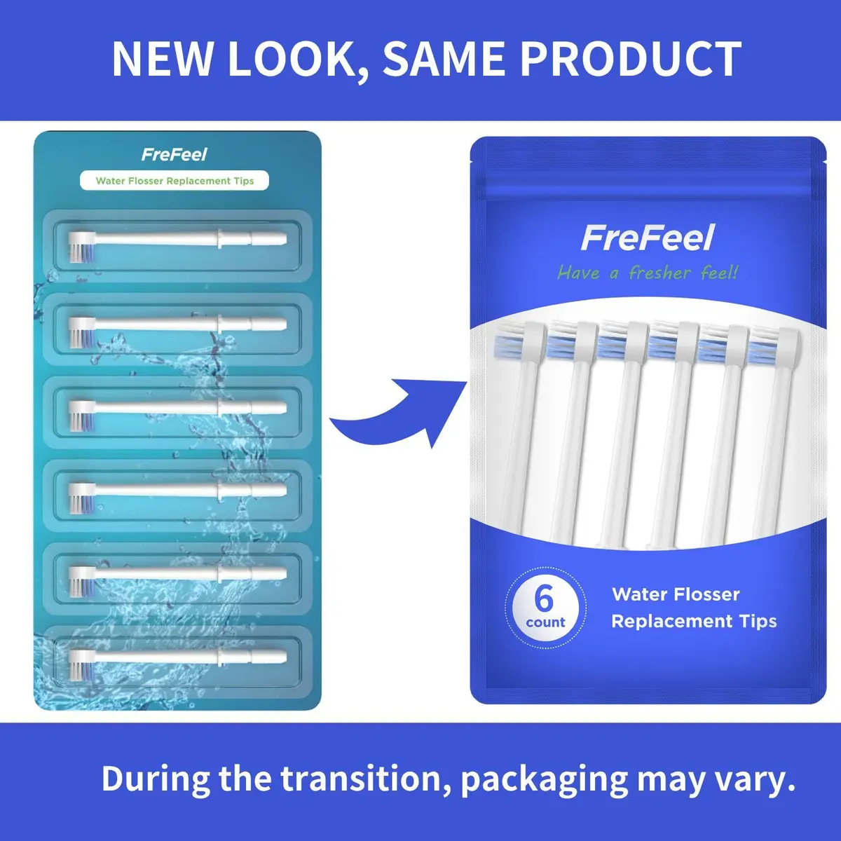 FreFeel Replacement Toothbrush Heads for Waterpik, 6 Count (Pack of 1) | Compatible with Aquarius, Complete Care, Cordless, For Kids, ION, Nano, Ortho Care, Radiance, Traveler, Ultra - view 6