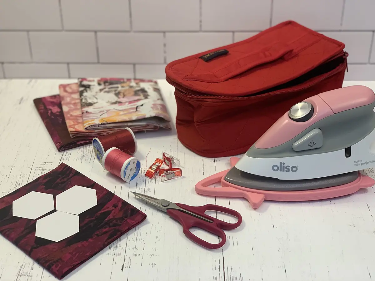 Yazzii Iron Storage Case - Travel Iron Holder with Handle & Zipper Closure - Dustproof & Easy to Carry Red | Compact Craft Iron Organizer - main product image