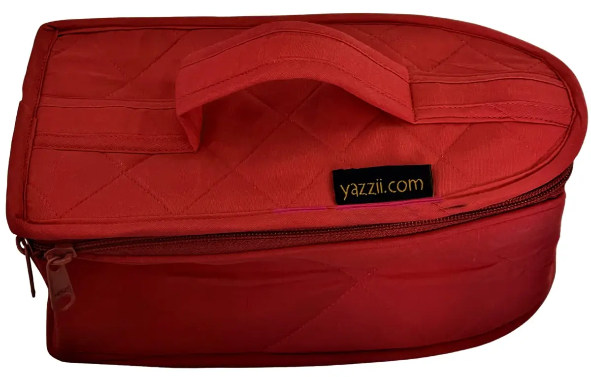 Yazzii Iron Storage Case - Travel Iron Holder with Handle & Zipper Closure - Dustproof & Easy to Carry Red | Compact Craft Iron Organizer - view 2