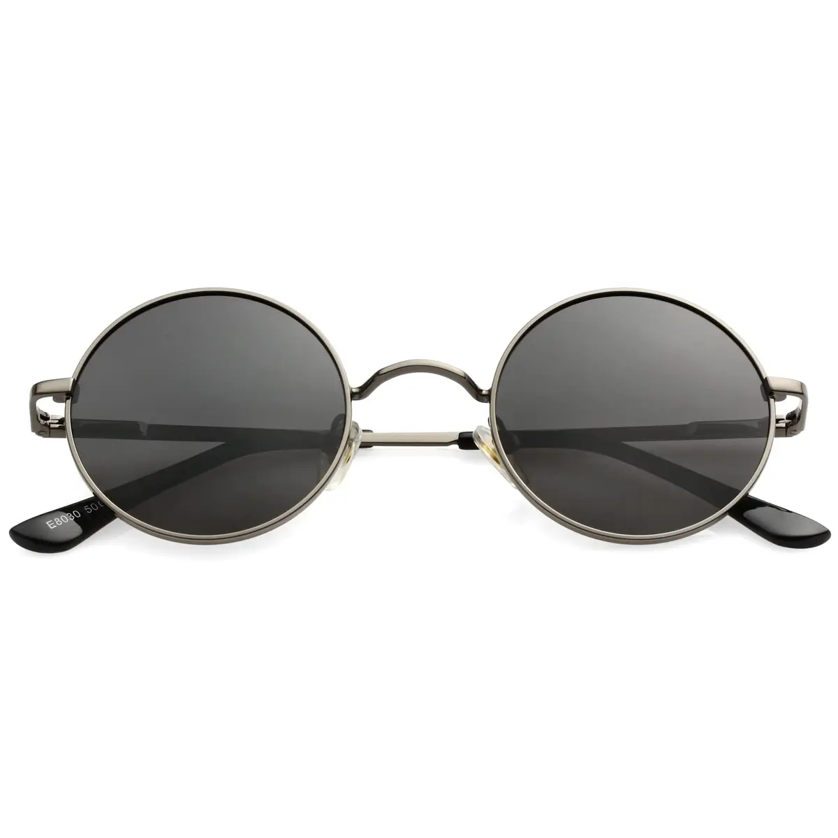 Kursan Small Round Polarized Sunglasses 45MM Black Unisex Retro UV400 - main product image