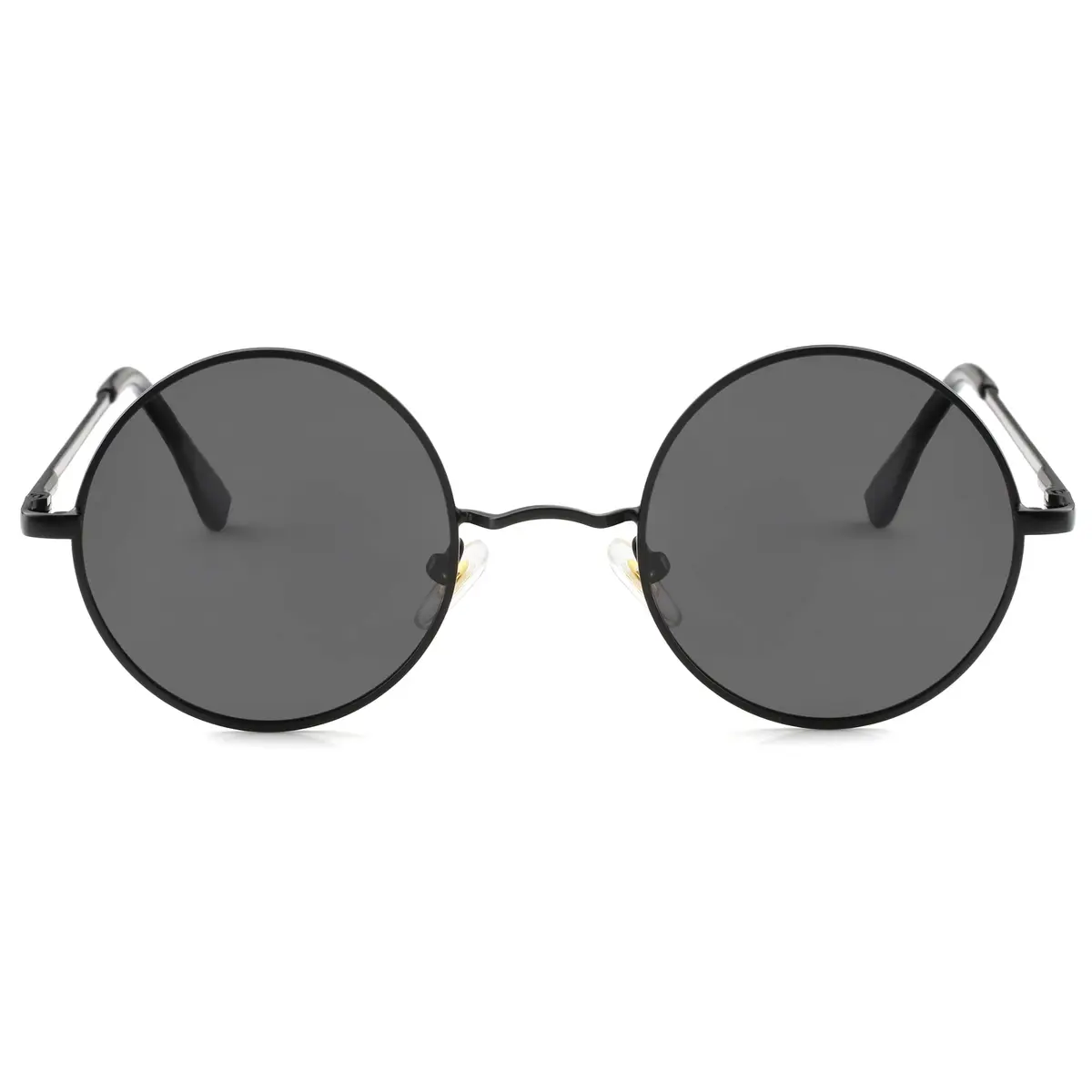 Kursan Small Round Polarized Sunglasses 45MM Black Unisex Retro UV400 - view 4