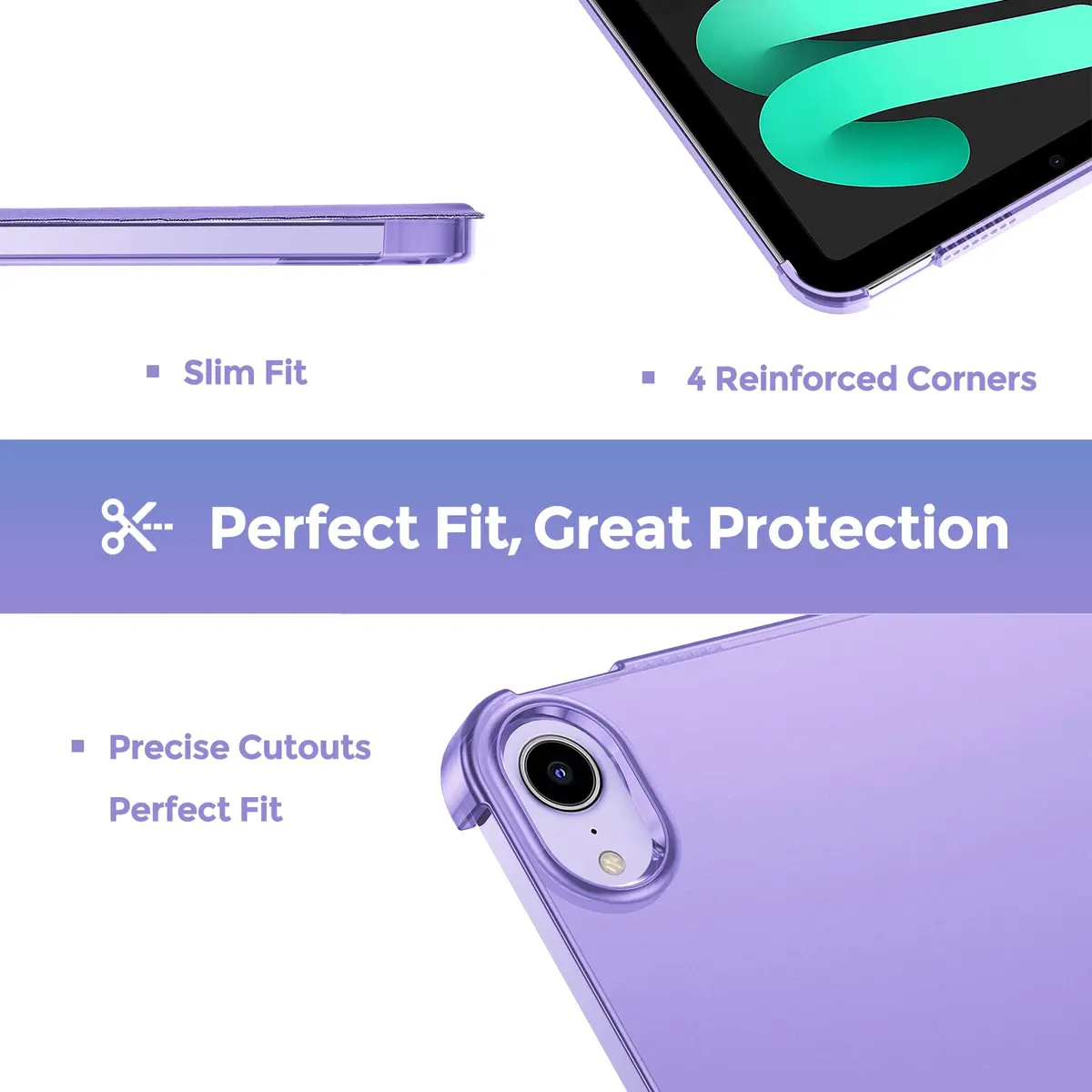 ProCase Smart Case for iPad mini 7 A17 Pro 2024/Mini 6 2021 8.3" | Purple Slim Protective Cover - view 6