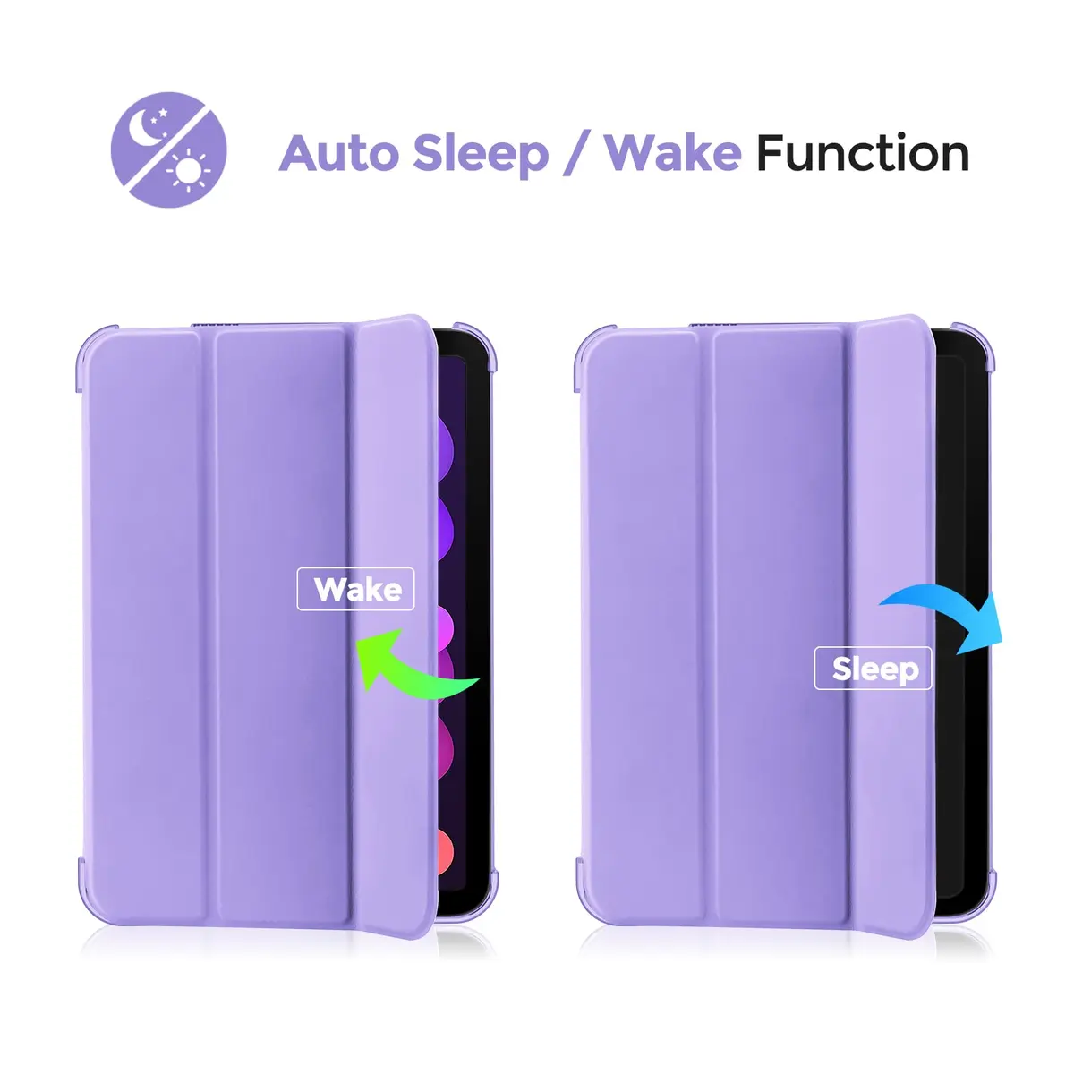 ProCase Smart Case for iPad mini 7 A17 Pro 2024/Mini 6 2021 8.3" | Purple Slim Protective Cover - view 8