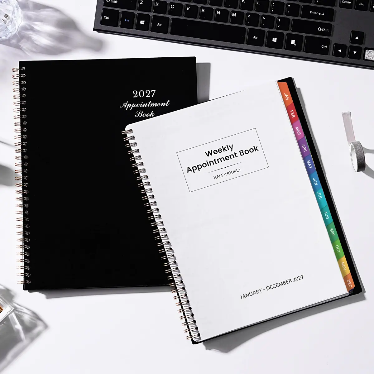 Indeme 2027 Appointment Book | Daily Hourly Planner, 9" x 11", Colorful Tabs, Lay-Flat Design - view 9