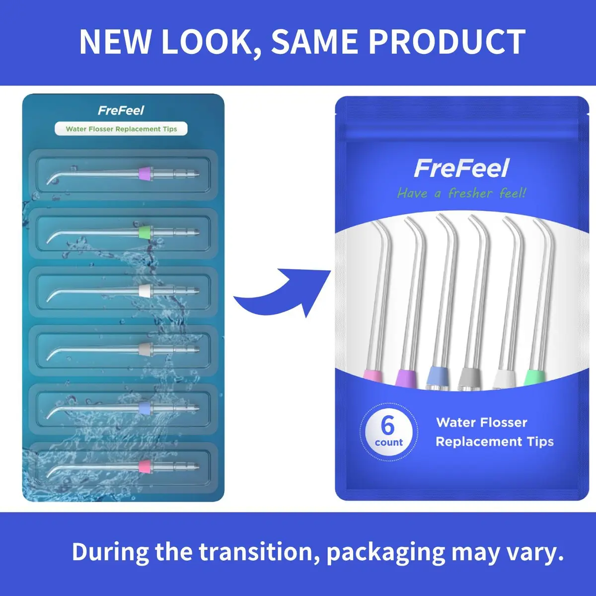 FreFeel Replacement Water Flosser Tips for Waterpik - 6 Classic Jet Tips | Compatible with Most Waterpik Models - view 6