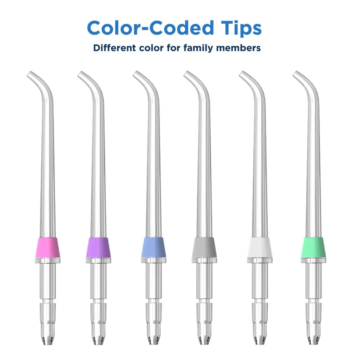 FreFeel Replacement Water Flosser Tips for Waterpik - 6 Classic Jet Tips | Compatible with Most Waterpik Models - view 4