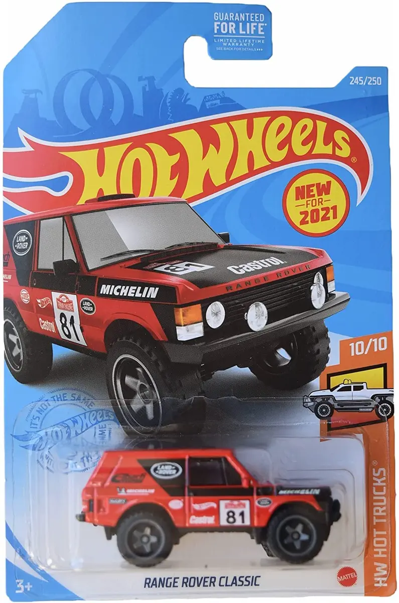 Hot Wheels Range-Rover Classic 1:64 Scale Die Cast | Red Hot Trucks for Kids 3+ - main product image