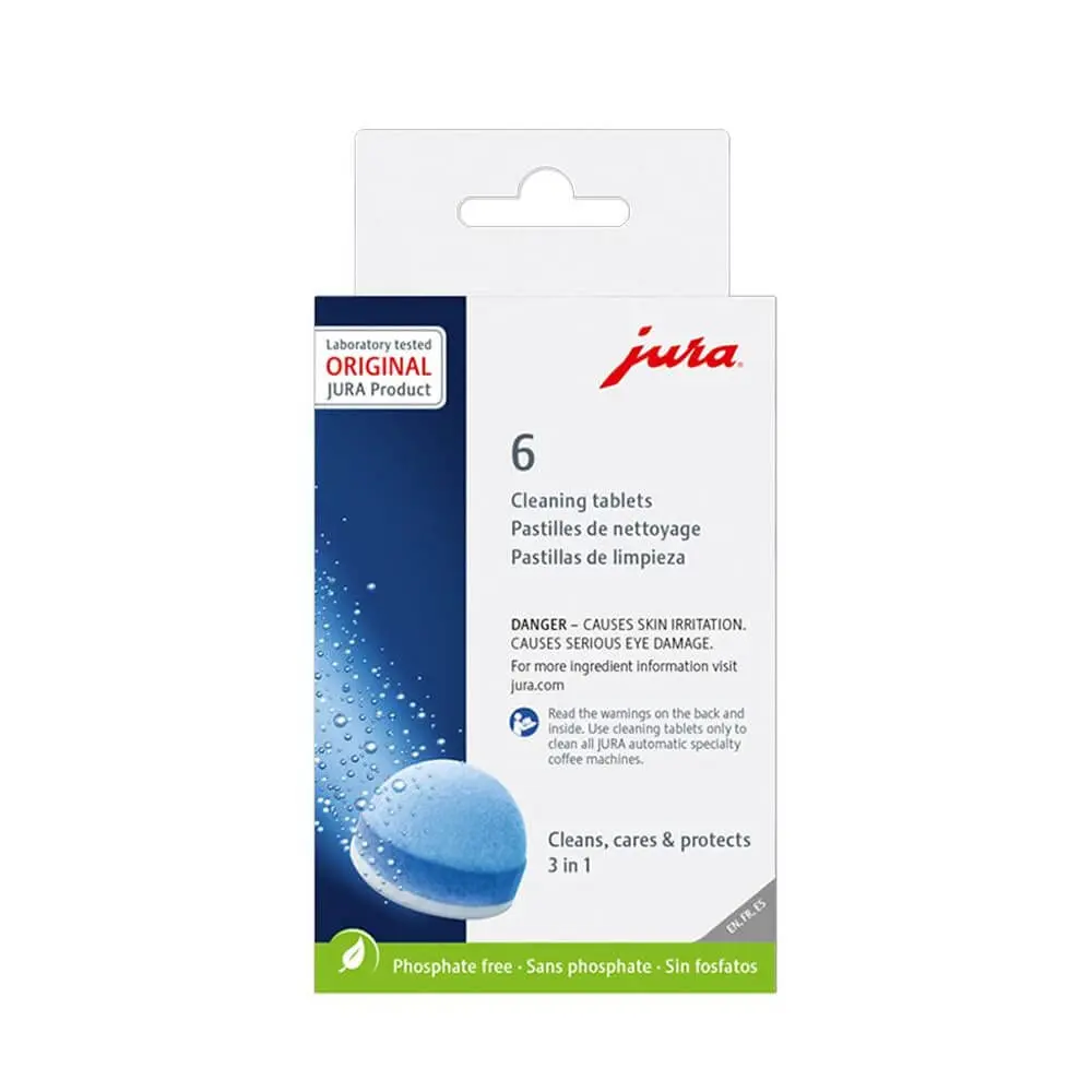 Jura 3-Phase Espresso Cleaning Tablets 6 Count | TÜV-Certified Hygiene & Mineral Deposit Protection - view 2