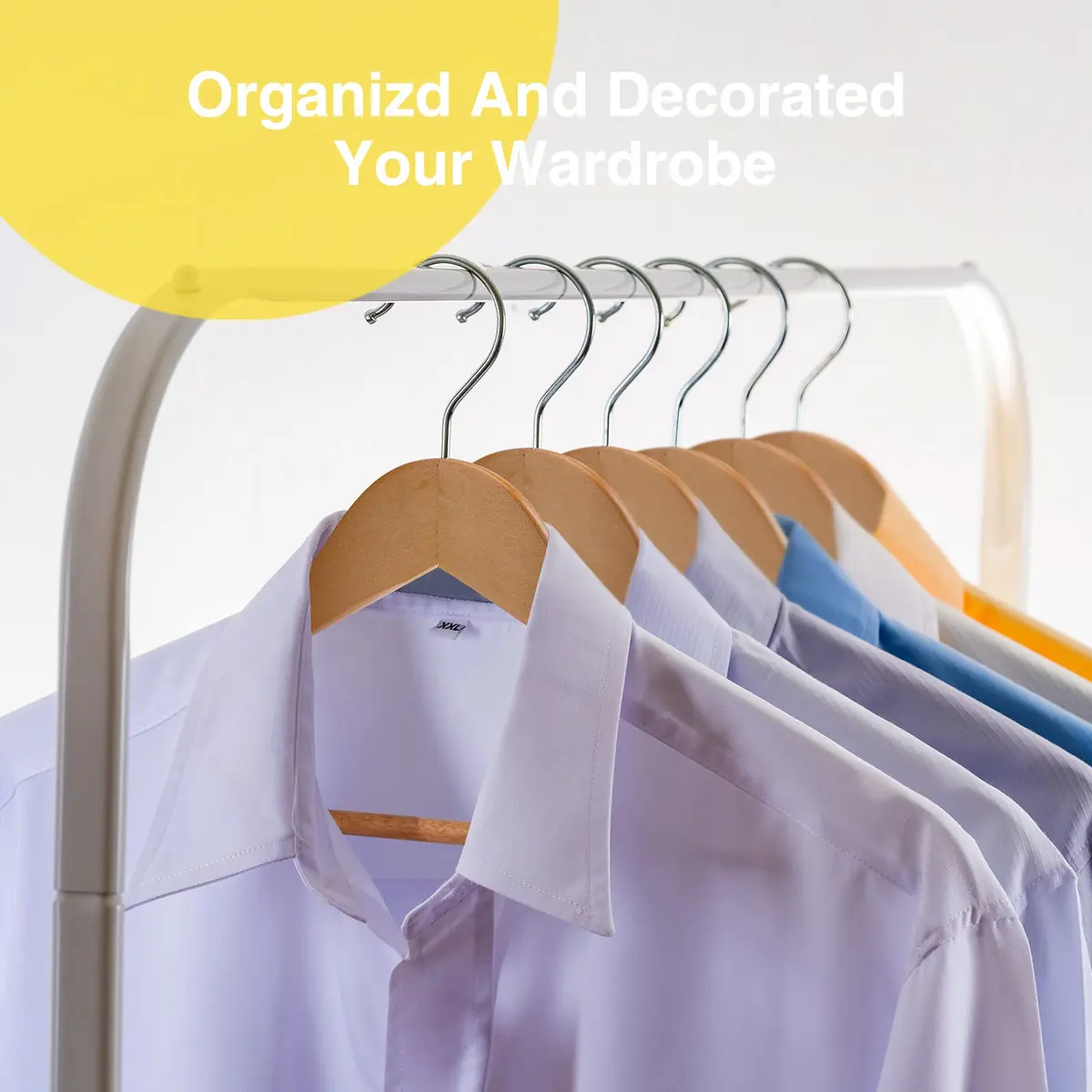 Uinicor Wooden Hangers 30 Pack | Heavy Duty & Space Saving Natural Finish - view 4