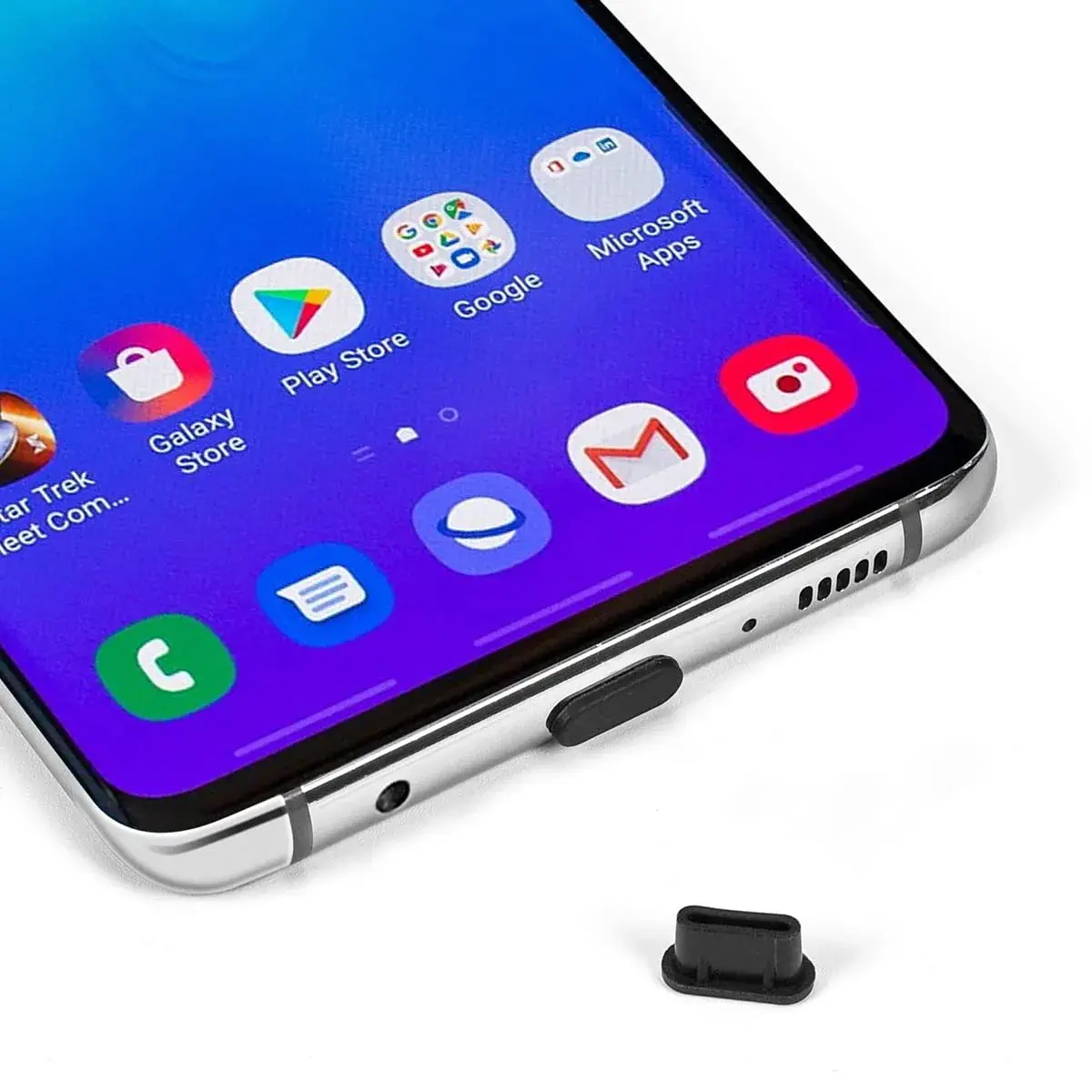 CaseBuy Black 20 Pack USB C Anti Dust Plugs | Protects Ports from Dust, Sand, and Lint - view 3