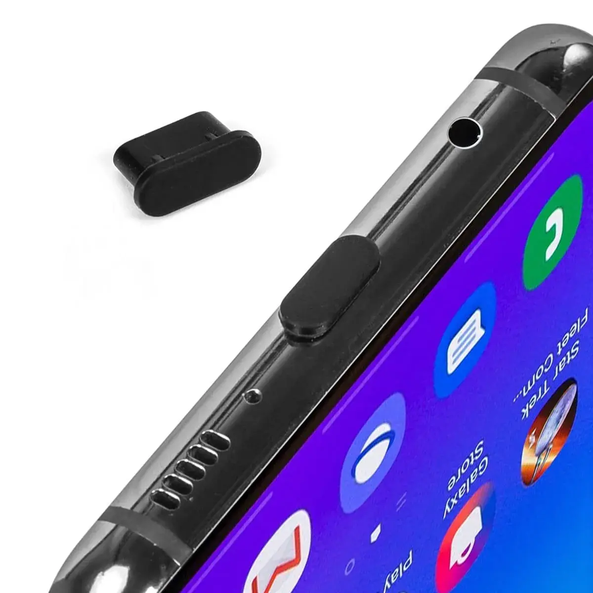 CaseBuy Black 20 Pack USB C Anti Dust Plugs | Protects Ports from Dust, Sand, and Lint - view 4