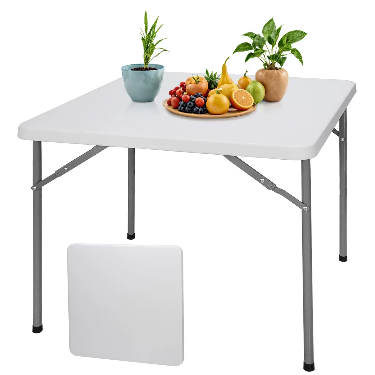 Saicool Folding Event Table 3FT | Heavy Duty Indoor Outdoor Picnic Table with Handle Lock - main product image