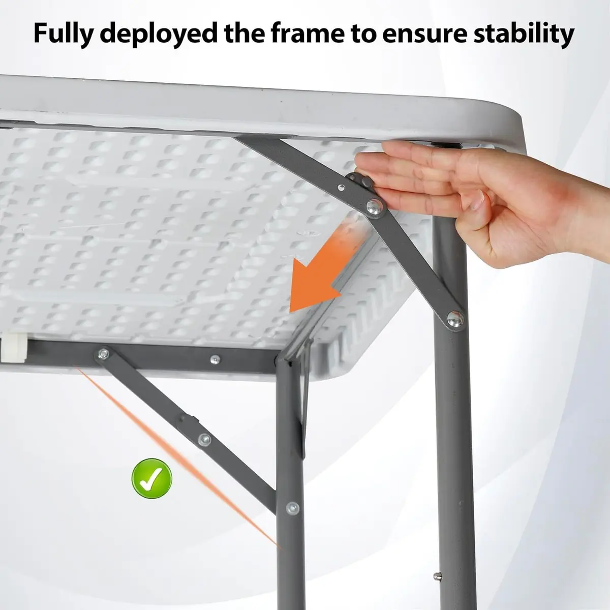 Saicool Folding Event Table 3FT | Heavy Duty Indoor Outdoor Picnic Table with Handle Lock - view 7