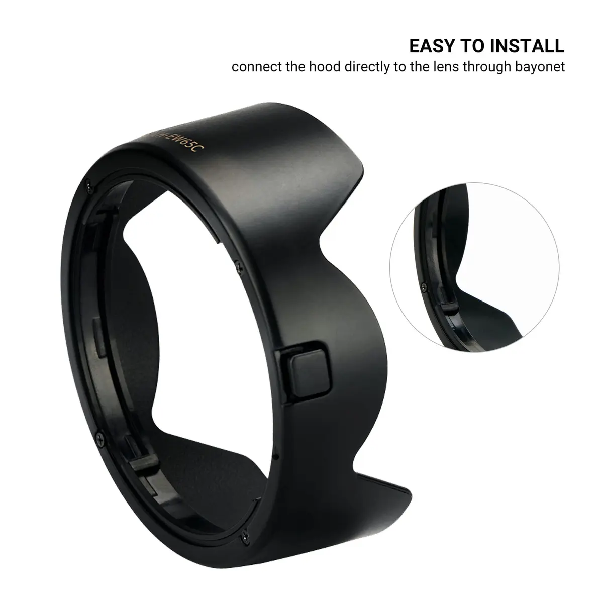 JJC Lens Hood for Canon RF 16mm F2.8 STM Lens | Reversible, Impact-Resistant, Compatible with 43mm Filters & Cap - view 6
