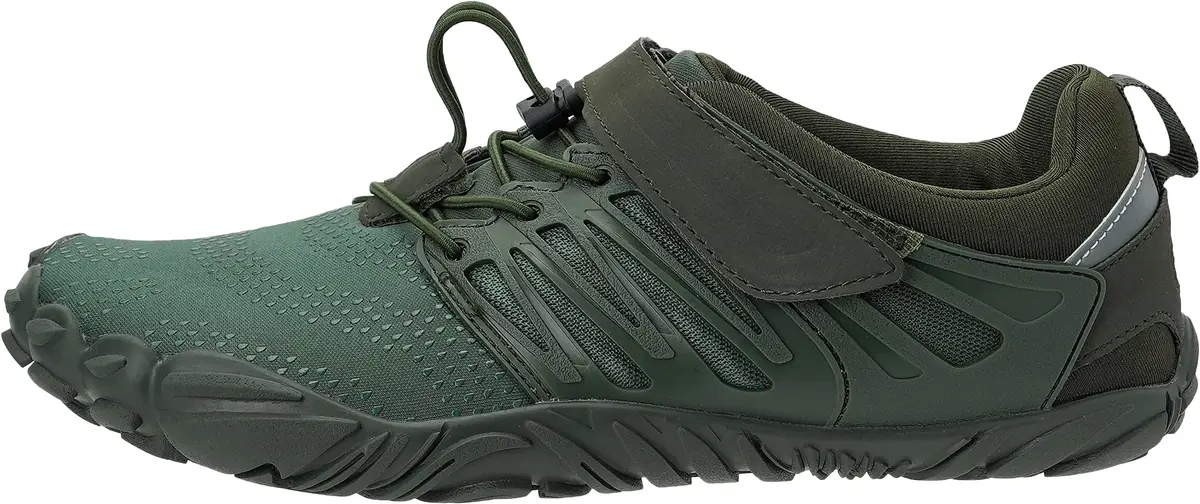WHITIN Women's Minimalist Barefoot Trail Running Shoes Green 8.5 | Zero Drop, Wide Toe Box, Slip-Resistant - view 2