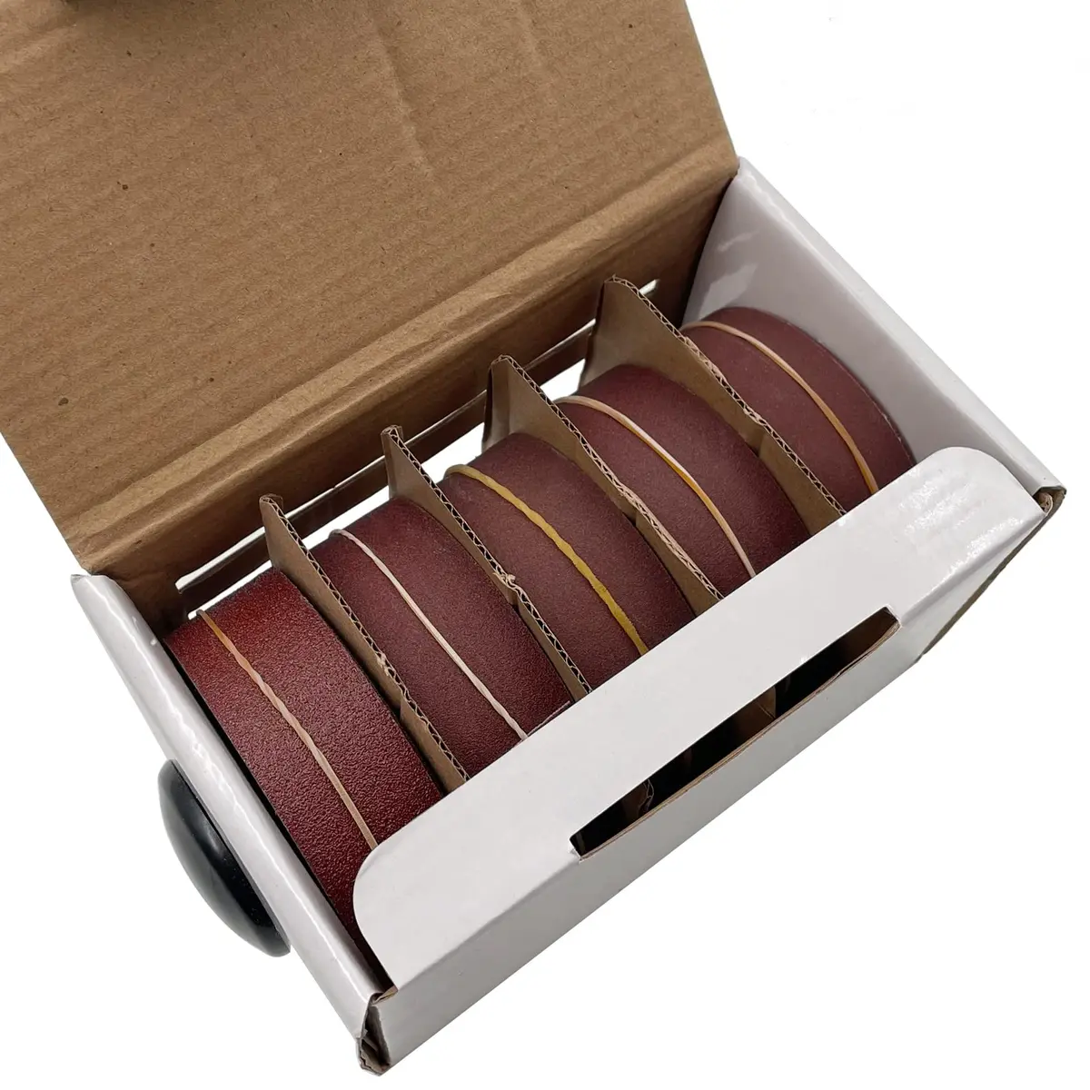LYFJXX Emery Cloth Roll Set 25mm x 6m (1" x 19.68ft) | 5 Grits Aluminum Oxide Sandpaper for Wood Metal Polishing - view 5