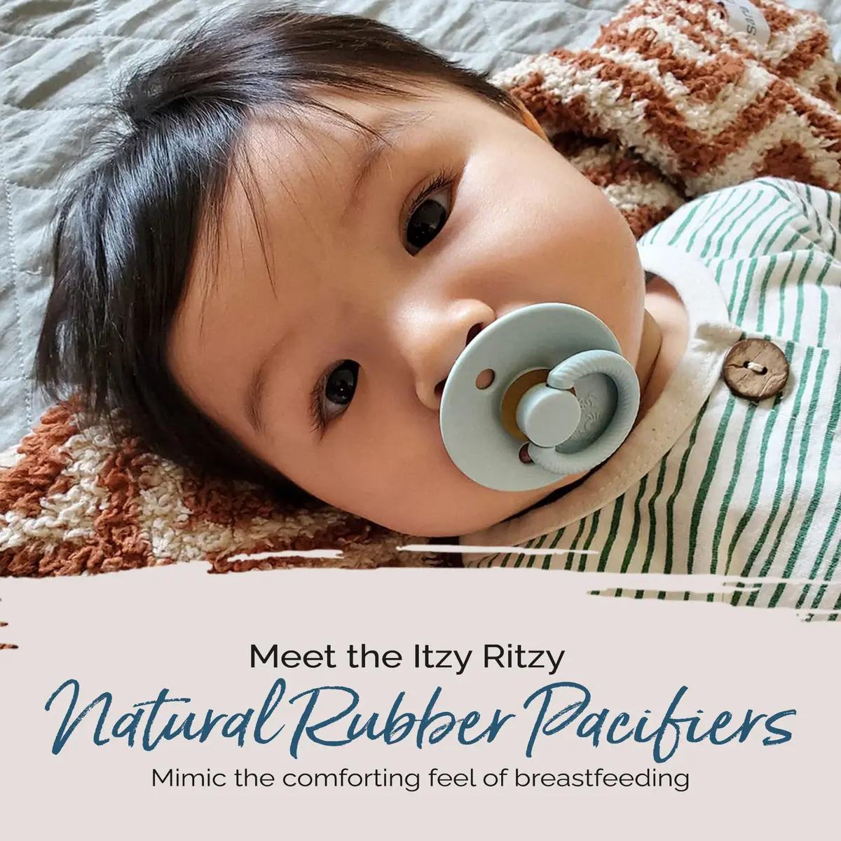 Itzy Ritzy Natural Rubber Pacifiers for 0-6 Mos | BPA-Free, Chic & Soothing - view 5