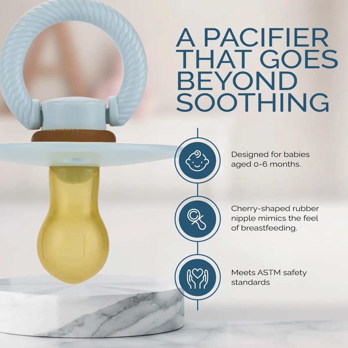 Itzy Ritzy Natural Rubber Pacifiers for 0-6 Mos | BPA-Free, Chic & Soothing - view 3