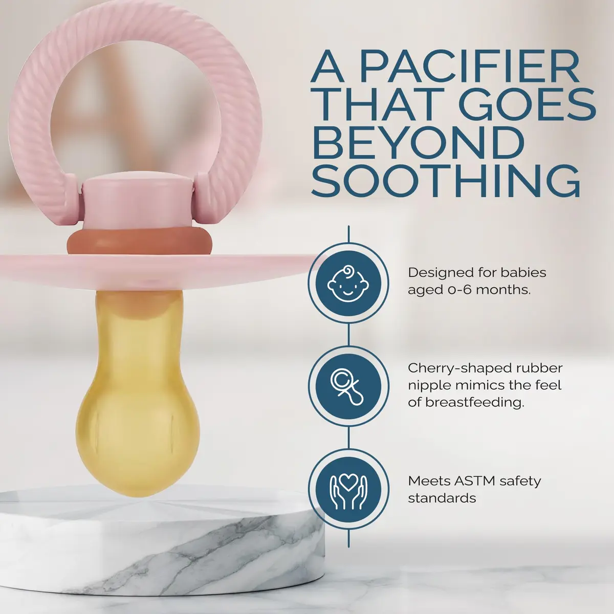 Itzy Ritzy Natural Rubber Pacifiers for 0–6 Mos | BPA-Free, Chic & Soothing - view 3